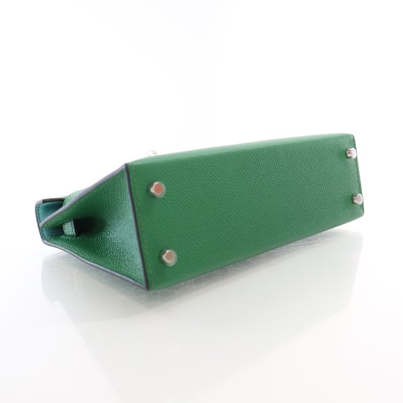 Hermes Mini Kelly Verso Cactus / Blue Atoll Epsom - Picture 5 of 15